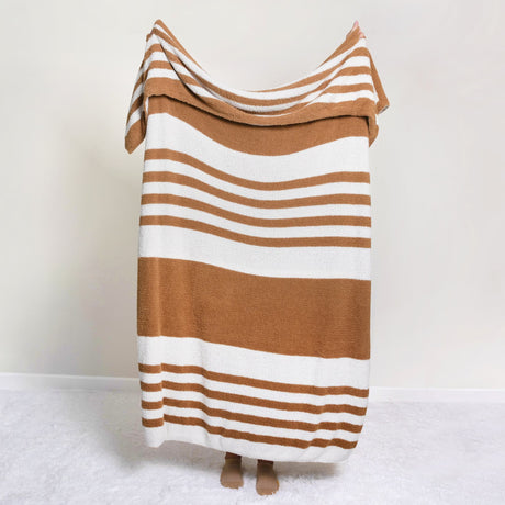 Tan / White Reversible Stripes