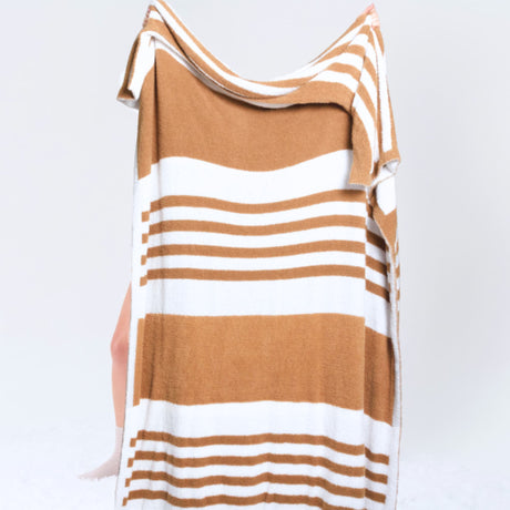 Tan / White Reversible Stripes