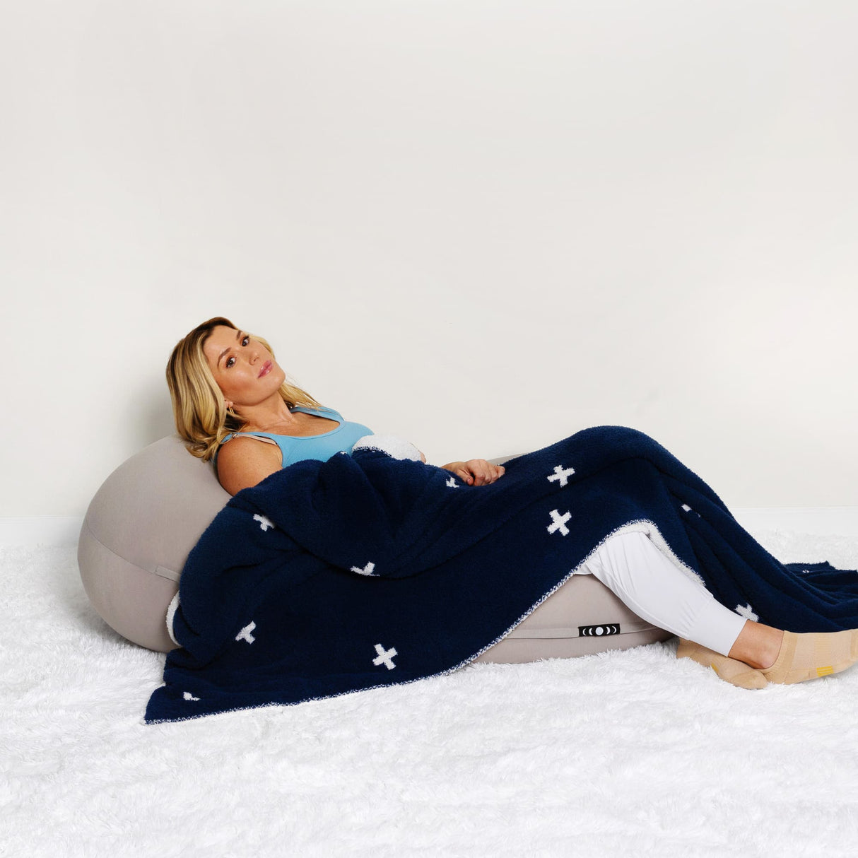 Sirius Blanket - Navy / White Reversible Stars